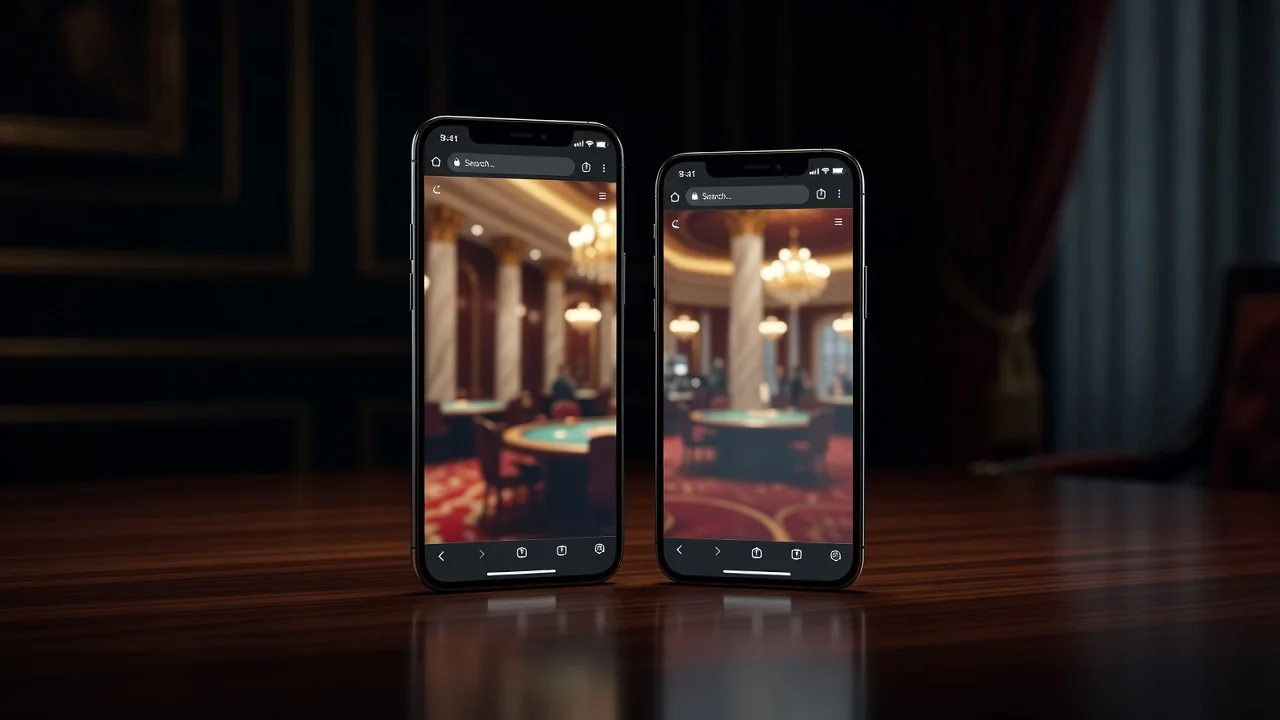 Winoui Casino opened in a mobile browser on Android and iPhone